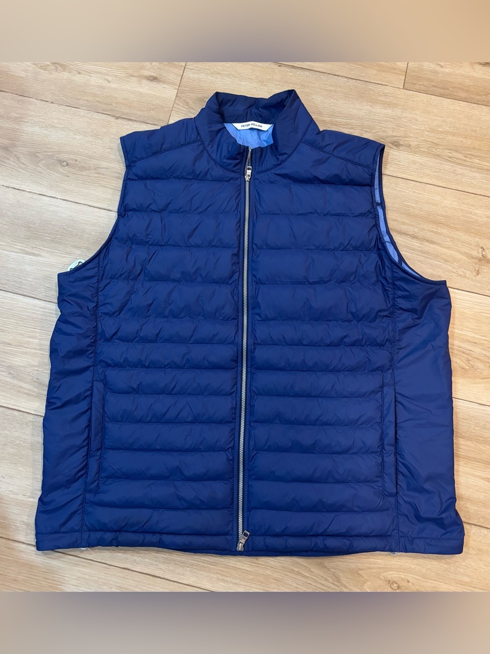 Peter Millar Crown Elite Light Puffer Vest XXL 2XL Blue bottle opener included